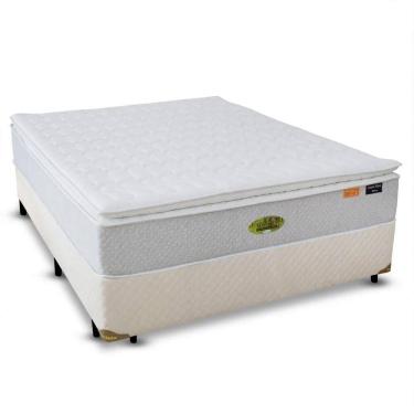 Imagem de Conjunto Box Colchão Malásia Látex Molas Ensacadas - 138x188