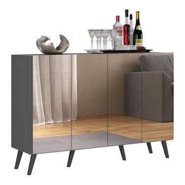 Imagem de Aparador Buffet 4 Portas Viena V3605 Grafite/Natural