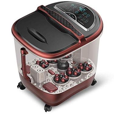 Imagem de Massageador elétrico do banho dos termas do pé com banheira elétrica do pé da massagem do calor, luz de controle remoto sem fio do agregado familiar elegante To pursue happiness