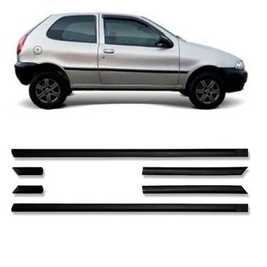 Imagem de Jogo friso lateral palio 2pts 1996 97 98 99 2000 6pcs preto