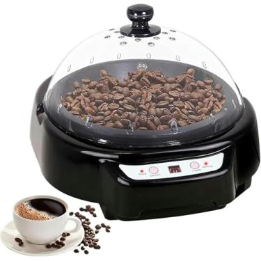 Imagem de Máquina Torradora De Café Doméstica Máquina Torradora De Grãos De Café Elétrica Torradeira Doméstica De Café Com Função De Temporização 500g （Preto）