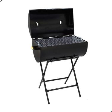 Imagem de Churrasqueira Bafo Grill Extra Grande Com Suporte Preto