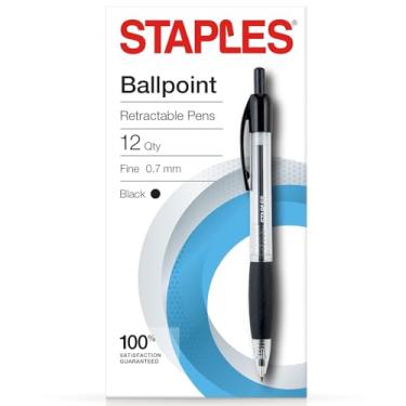 Imagem de Staples Caneta esferográfica 2498023, 0,7 mm, preta Dz