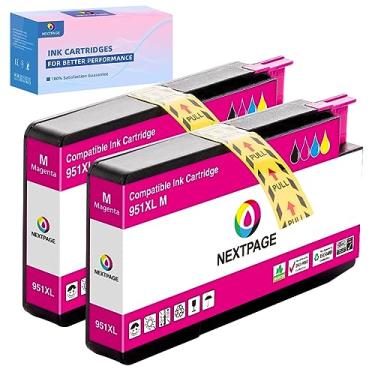 Imagem de Cartuchos de tinta magenta 951XL de substituição para HP 951 XL 951XL 951XL (CN047AN) Funciona com impressora OfficeJet Pro 8610 8600 8615 8620 8625 276dw 251dw (pacote com 2)
