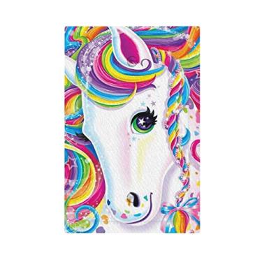 Imagem de Capa de interruptor de luz colorida de unicórnio arco-íris sem dispositivo placa de parede decorativa 1 interruptor elétrico para cozinha banheiro decoração de casa