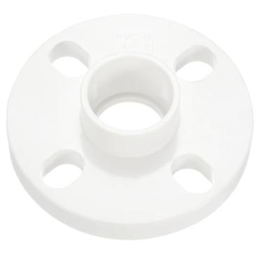 Imagem de YOKIVE Encaixe de tubo de PVC, conector de acoplamento de soquete de flange, ótimo para banheiro, cozinha, pia (branco, 40 mm/1,6")