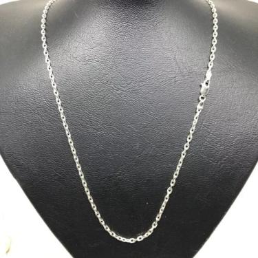 Imagem de Corrente Cordão Prata 925 Maciça Kartie Cadeado Curta Italiana 3MM - 70CM