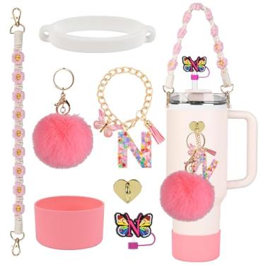 Imagem de Stanley Cup Accessories Set, Stanley 30 & 1,134 g Tumbler Accessories, incluindo tampa de palha de silicone e bota, alça de alça de garrafa de água, anel de silicone elástico, pingente de alça de