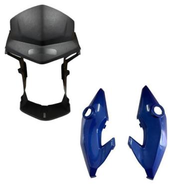 Imagem de Carenagem Mascara Farol + Par Bananinhas Lateral Cg Titan 150 Fan 125/