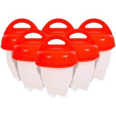 Imagem de Kit com 6 Peças Forma de Silicone para Cozinhar Ovo com Tampa 75ml For