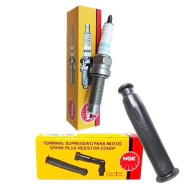 Imagem de Vela E Terminal Cachimbo Honda Xre 300 2016 2017 2018 2019 2020 2021 2