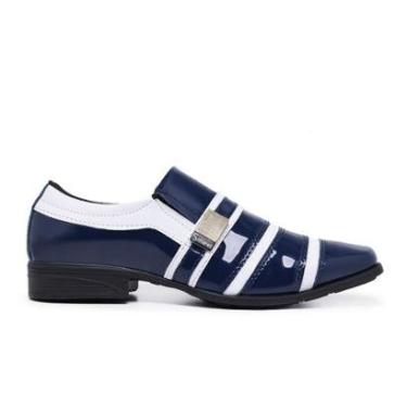 Imagem de Sapato Masculino Social Gmm Shoes 853 Verniz Brilho Bico Quadrado Fino Moderno-Masculino