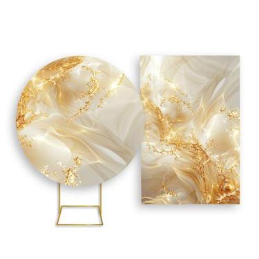 Imagem de Painel De Festa Redondo 1,50x1,50 + Painel Vertical 1,50x2,20 - Efeito