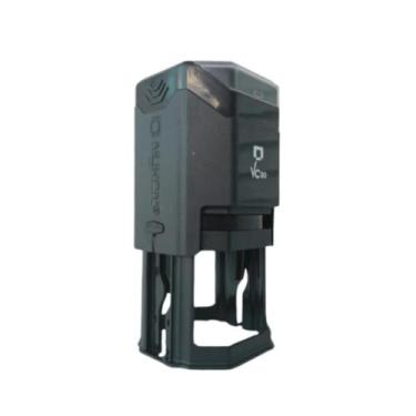 Imagem de Carimbo Automático Redondo 50mm  Preto Personalize O Seu - Carimbos Ta