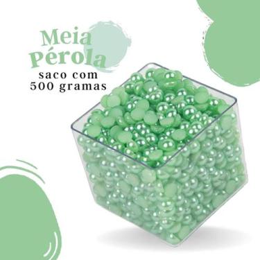 Imagem de Meia Pérola Verde Claro - 06 Mm Pacote Com 500 Gramas - Nybc