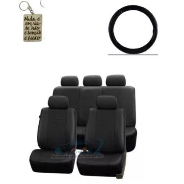 Imagem de Capa banco couro preto + cp volante e mdf Celta 2011 Spirit 1.0 - G,J