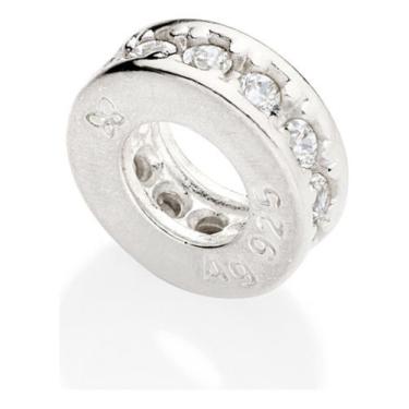 Imagem de Berloque Stopper Separador Cravejado Por 12 840088 - ROMMANEL, Branco,