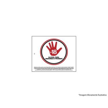 Imagem de Placa Sinal.Pvc 20X25Cm Proibido Alcool Para Menores 18 Anos - LOOK