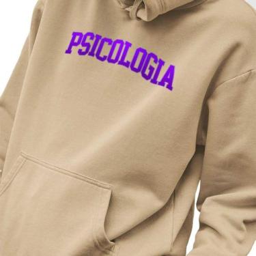 Imagem de Blusa Moletom Masculino Estampado College Psicologia em Algodão Fio 30