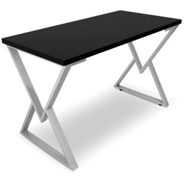 Imagem de Mesa P/ Escritório Jantar Gamer Daloa 1,00x0,60 Em Aço Tampo Em Madeir