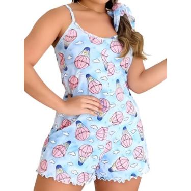 Imagem de Pijama Feminino Estilo Macaquinho Em Suede - Strin Modas, Variadas, M