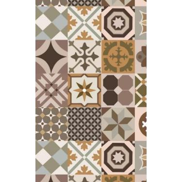 Imagem de Papel de Parede Adesivo  para Banheiro Cozinha Azulejo Português AZ 22