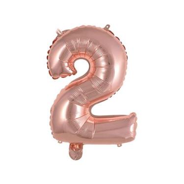 Imagem de Balão metalizado 2 16polegadas Rose - pontos das festa 