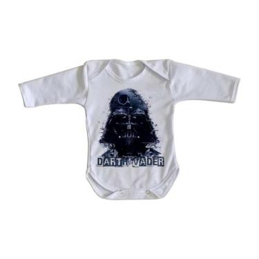 Imagem de body nenê criança roupa bebê manga longa   Darth Vader Star Wars  - Em