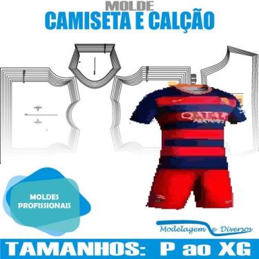 Imagem de Kit Moldes Camiseta E Calção para futebol, Modelagem&Diversos, Tamanho