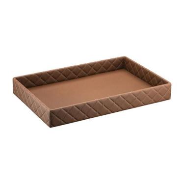 Imagem de Bandeja Hara Sophia Matelassê Em material ecológico 60x40x8cm, Caramel