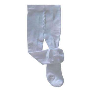 Imagem de Meia Calça Bebê Festa Batizado Poliamida - Rossini, 0-4 meses, Branco