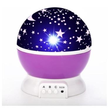 Imagem de Projetor Luminária Abajur Estrelas Galaxy 360º Star Master - IRM, Roxo