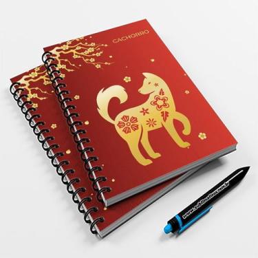 Imagem de Caderno Universitário 96fls Horóscopo Chinês Cachorro - Premium
