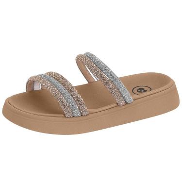 Imagem de Chinelo Papete Infantil Menina Fácil Calce Strass Molekinha