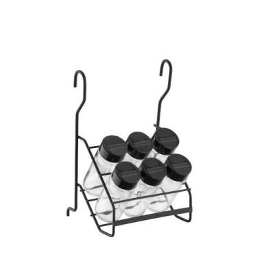 Imagem de Suporte para Temperos para barra Organizador Cozinha 6 potes - Schmitt