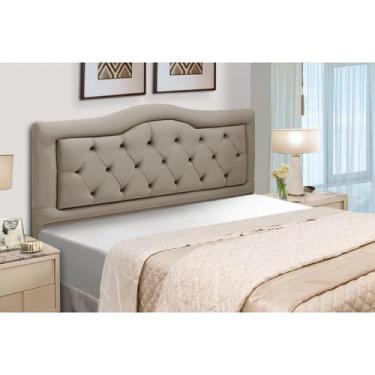 Imagem de Cabeceira de Cama Box Madeira Estofada Casal Belinha - D'Julia, Capucc