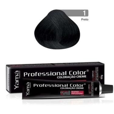 Imagem de Coloração Professional Color 1.0 Preto 60g - Yamá