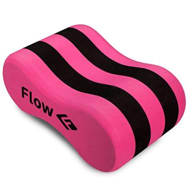 Imagem de Flow Swim Gear Boia de tração de treinamento – Flutuador de puxar para natação na piscina em tamanhos adulto e júnior (Rosa/preto, júnior)