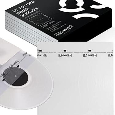 Imagem de Hudson Hi-Fi Mangas internas de disco de vinil antiestático - capa interna de disco de vinil protetor, pacote com 500 - Proteja seus álbuns de LP de arranhões, poeira e sujeira - Capas de disco