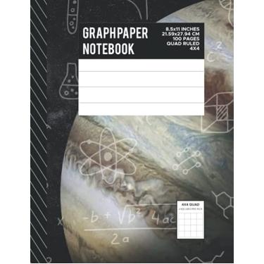 Imagem de Graph Paper Notebook Quad Ruled 4x4 squares/inch l Math and Science Composition Notebook l Graph Paper Notebook Gift for Students l Graph Paper ... Math & Science Students, Gift for Students