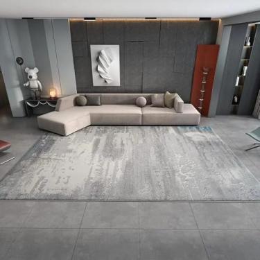 Imagem de Tapetes modernos de luxo leves para sala de estar, decoração de quarto cinza, cabeceira, tapete para casa, área grande, sofá, cadeira, tapete lateral, F, 300 x 400 cm, 118 x 157 pol.