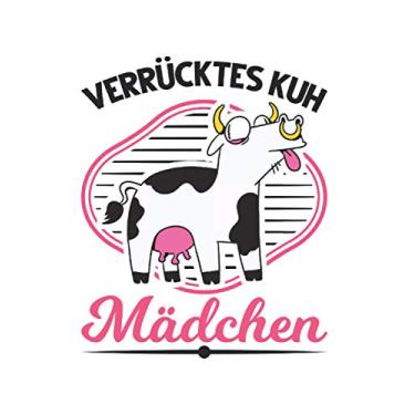 Imagem de Kuh Notizbuch: Verrücktes Kuh Mädchen Rinder Rinderzüchter / 6x9 Zoll / 120 karierte Seiten Seiten