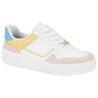Imagem de Tênis Vizzano Feminino Casual Sola Alta Colorido Conforto Moda (Branco/Colorido, BR, Adulto, Numérico, 38)