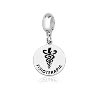 Imagem de Berloque Fisioterapia Símbolo Profissão em Prata 925 100% Original