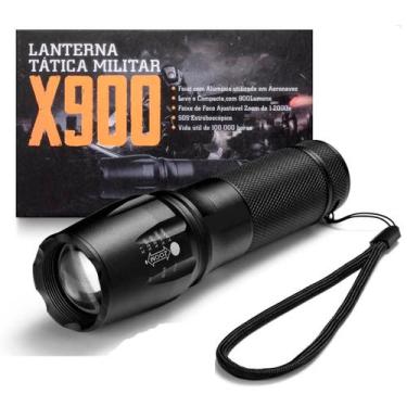 Imagem de Lanterna Tática Militar XX-900-PRO Zoom Recarregável - RECARREGAVEL