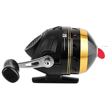 Imagem de Reel de Pesca de Metal Dourado Sy20 Fish Wheel Line Casting Reel para Fishing Le e Ideal para Pescadores (Ouro preto)