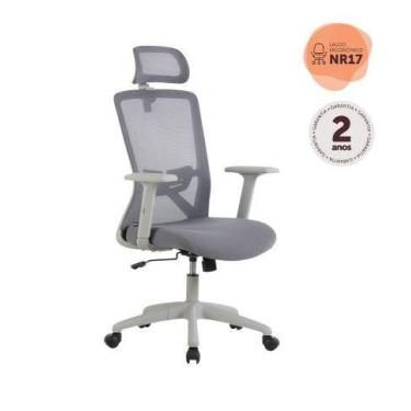 Imagem de Cadeira de Escritório Presidente Cinza  Dallas - Rivatti