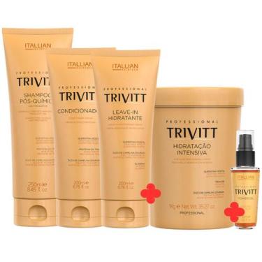 Imagem de Kit Manutenção Trivitt + Hidratação 1kg + Power Oil - Itallian Hairtec