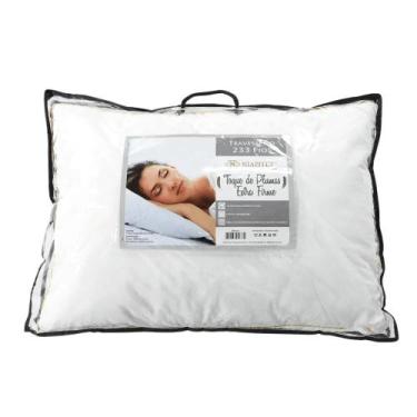 Imagem de Travesseiro toque de plumas extra firme 0,50 x 0,70 branco - niazitex,