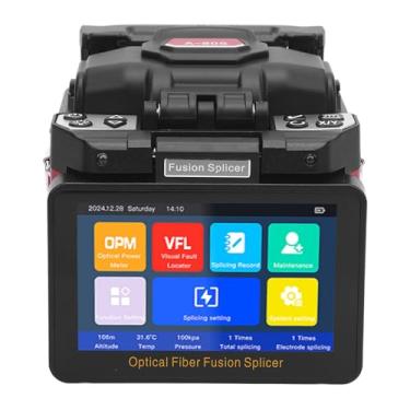 Imagem de Fibe Splicer Kit 8S Splicing 18S Aquecimento 6 Núcleos de Motor Alinhamento Automático Máquina de Emenda de Fibra Com Bateria de 670mAh (Plugue UE AC100-240V)